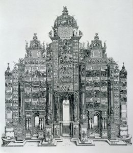 El Arco de Triunfo del Emperador Maximiliano I de Alemania (1459-1519), fechado en 1515, pub. 1517-18 de Albrecht Dürer